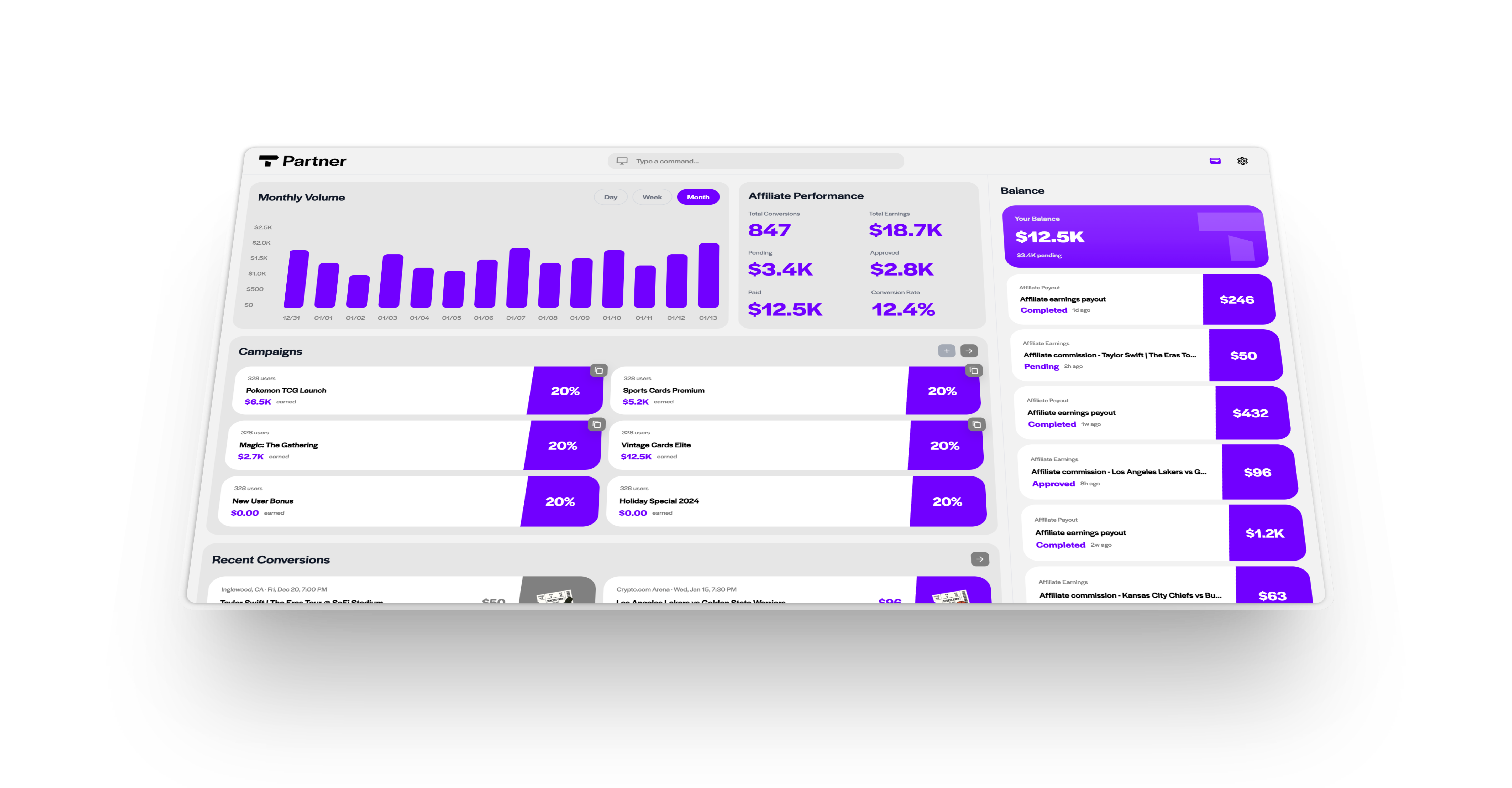 Dashboard mockup